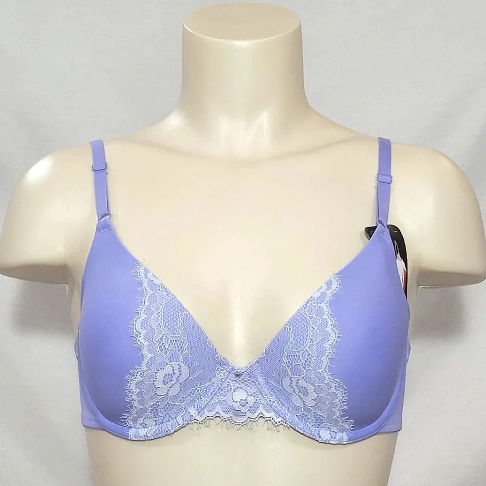 36C Maidenform One Fab Fit Butterfly Lace UW Bra Blue NWT